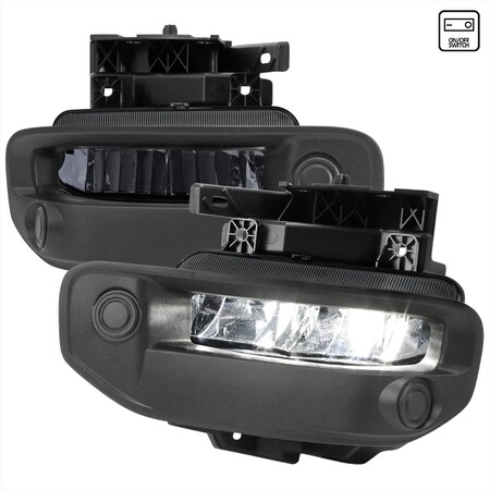 Spec-D Tuning LED FOG LIGHTS WITH CHROME HOUSING SMOKED LENS, 2PK LF-RAM1915GLED-DL